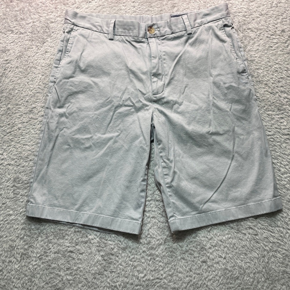 Vineyard Vines Mens Gray Breaker Chino Shorts Size 36 Stretch Cotton